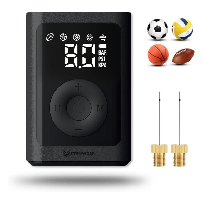 Pompe à ballon électrique Etenwolf 014117 - Gonflage et dégonflage intelligents, écran LED
