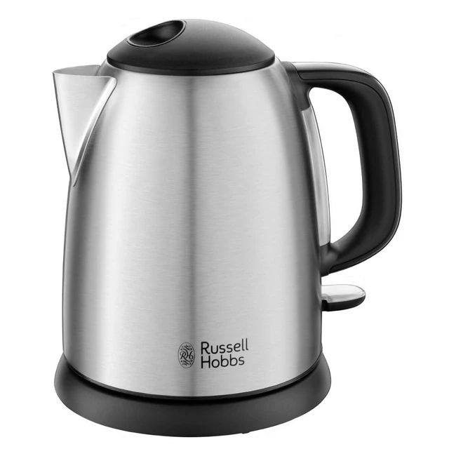 Russell Hobbs Adventure 2499170 Mini Wasserkocher Edelstahl 10L 2400W Schnellkochfunktion Entfernbarer Kalkfilter Optimierter Ausguss Kleiner Reisekocher Kompakter Teebereiter