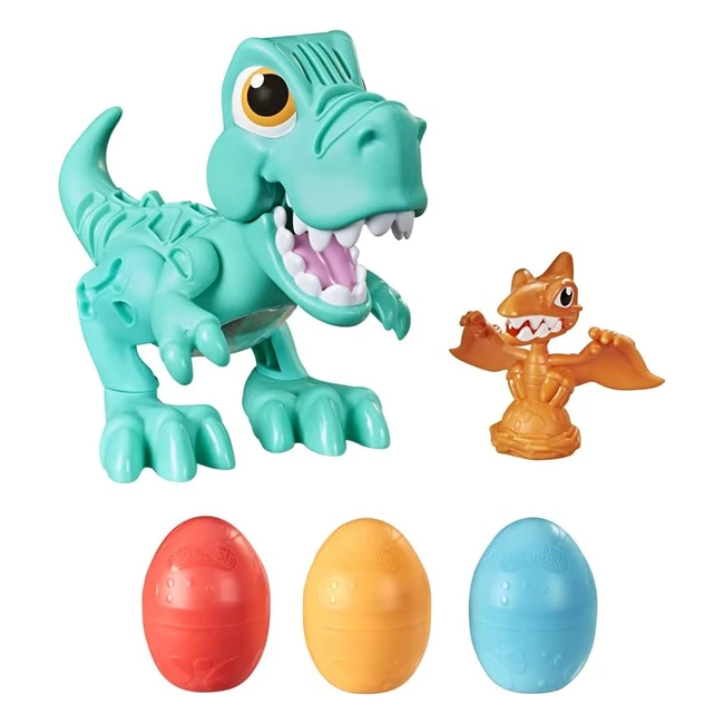 Nerf Playdoh Pâte à modeler Dino Crew Croque Dino Jouet pour enfants - Sons de dinosaure amusants - Multicolore