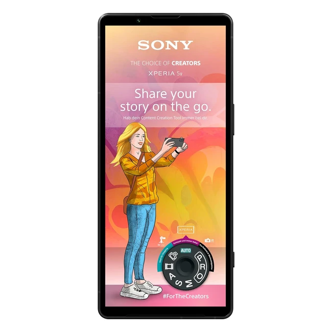 Sony Xperia 5 V 61 Zoll 21:9 HDR OLED 120Hz Über 24 Stunden Akkulaufzeit Next-Gen-Sensor Zeiss 35 mm Klinkenstecker IP6568 Schwarz