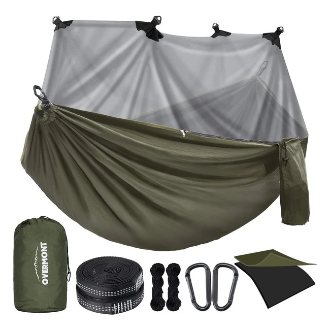 Hamac double couche avec moustiquaire - Capacité de charge 400 kg - Idéal pour camping et voyage