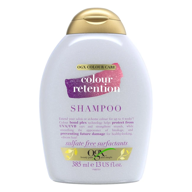 OGX Colour Retention Shampoo with Bond Plex Technology - Extends Colour by up to 4 Weeks