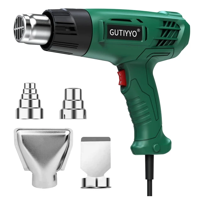 Pistola de Calor 2000W Gutiyyo - 2 Ajustes de Calor 300C y 500C - Protecci