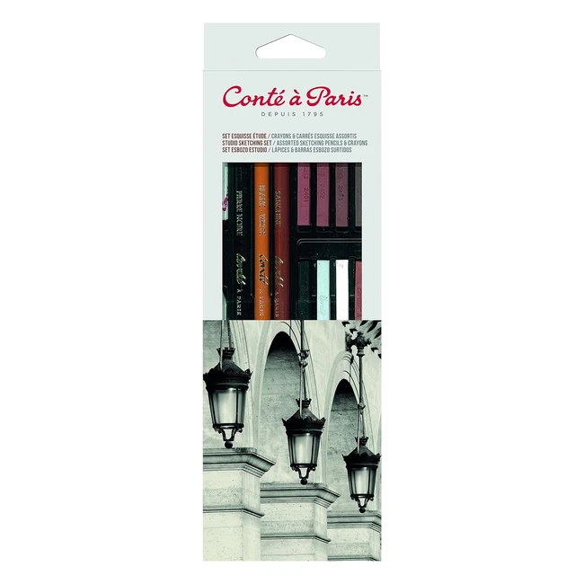 Cont  Paris - Set 12 Carr  3 Crayons - Accessoires