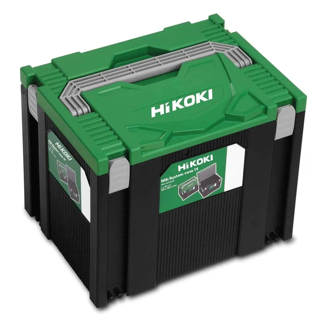 Hikoki Transportkoffer HSC IV - Rangement et transport universels pour accessoires et outils - Empilable - Vert/noir - 295x395x315mm