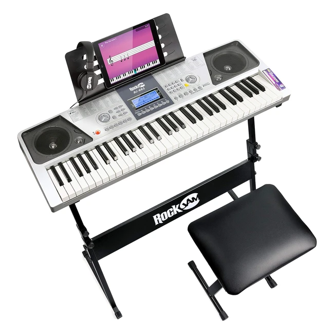RockJam 661 Portable 54-Tasten Digital Keyboard Schwarz