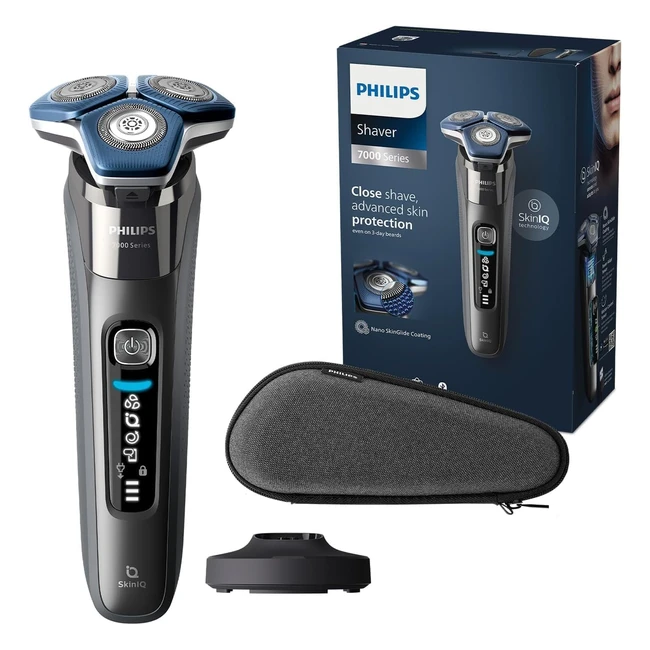 Philips Shaver Series 7000: Wet & Dry Men's Electric Shaver - Skiniq Technology, Popup Trimmer, Model S788735
