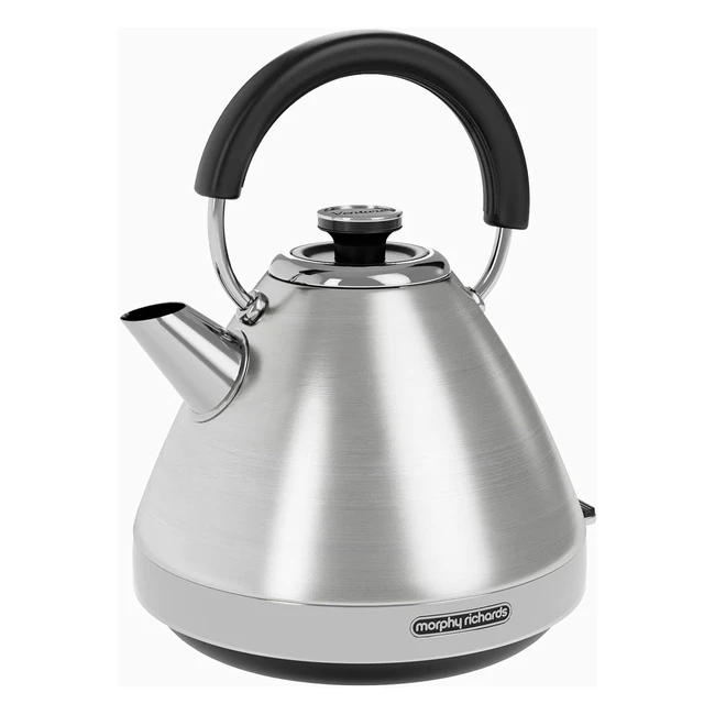 Morphy Richards Venture Pyramid Kettle - Rapid Boil, Brushed Stainless Steel, 1.5L