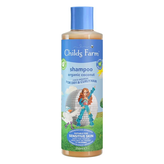 Childs Farm Kids Coconourish Shampoo 250ml - Organic Coconut - Dry Curly Coily H