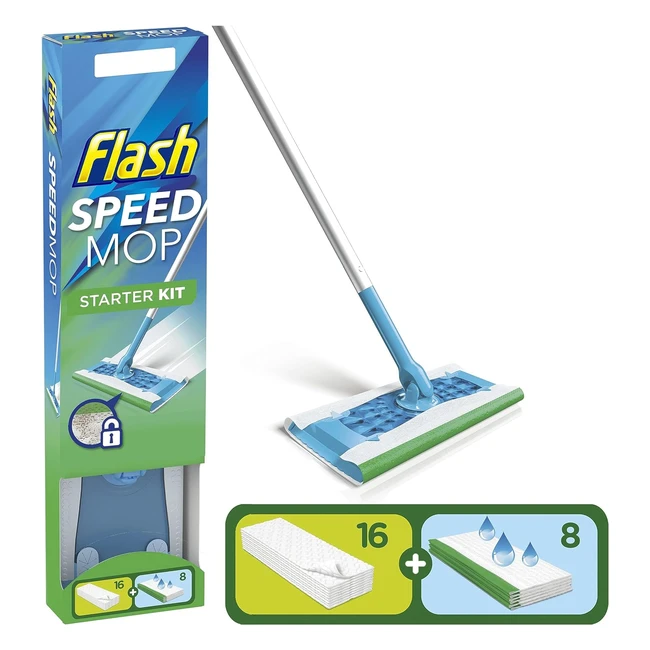 Flash Speedmop Floor Cleaner Starter Kit - Quick & Easy All-in-One Mopping System