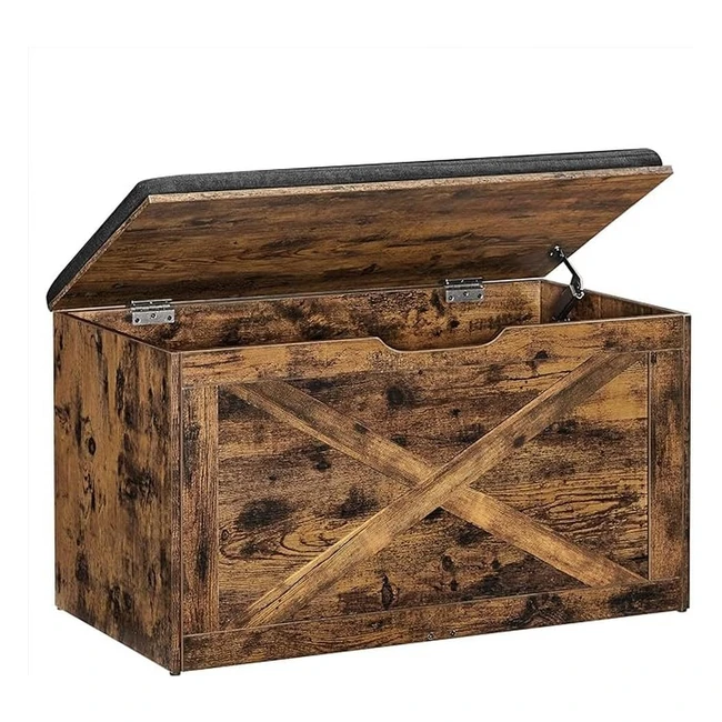 Vasagle Cassapanca Giocattoli Scarpiera 76x40x48cm Rustico Marrone Vintage
