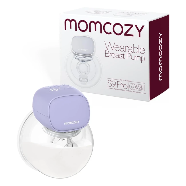 Sacaleches eléctricos Momcozy S9 Pro - Extractor de leche manos libres con pantalla LED - 2 modos y 9 niveles - Morado