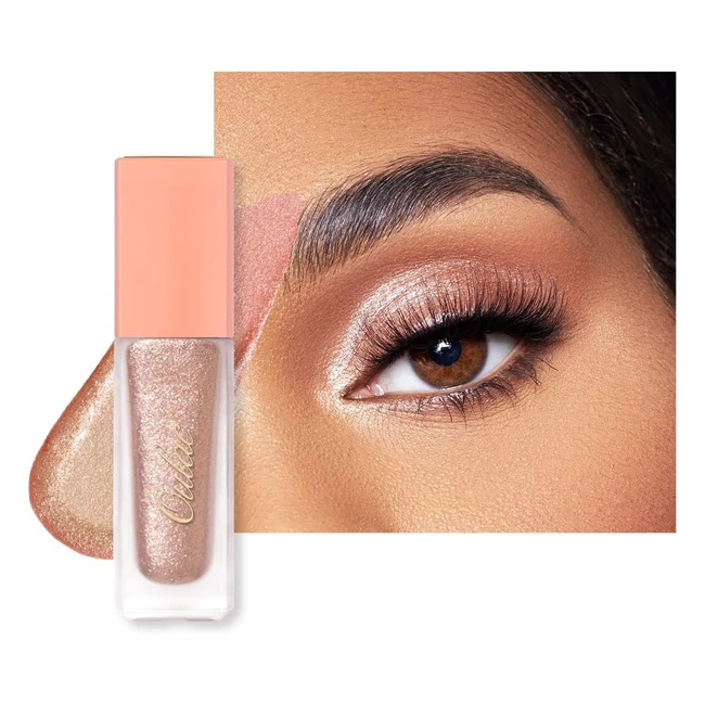 Oulac Ombretto Liquido Bio Glitter Occhi - Effetto Sbalorditivo e Luccicante - V