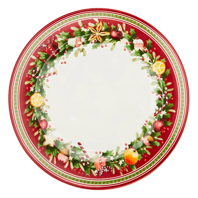 Assiette plate Villeroy & Boch Winter Bakery Delight 27 cm Porcelaine Premium Blanc/Rouge