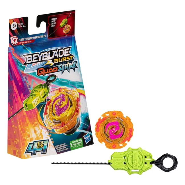 Hasbro Beyblade Burst Quadstrike Flame Pandora Everlasting P8 Kreisel Starter Pack