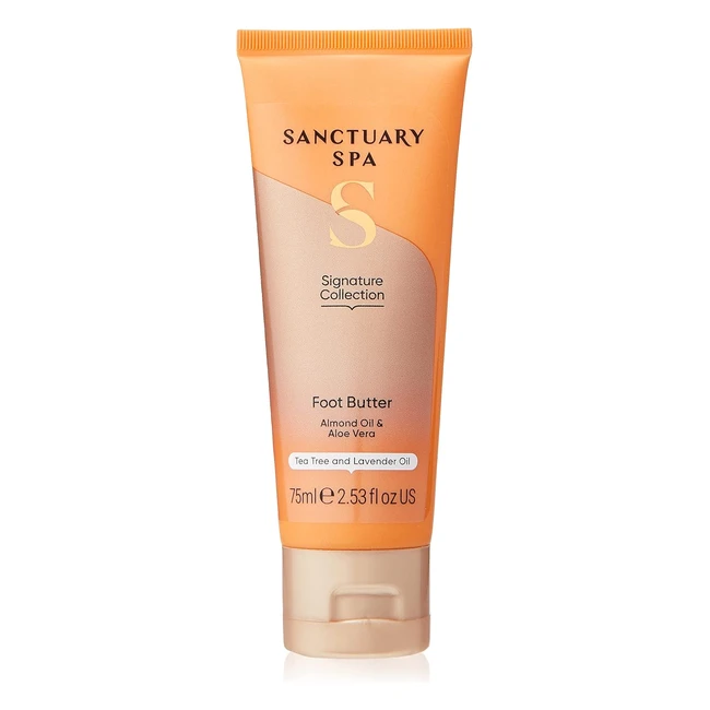 Sanctuary Spa Foot Butter - Moisturizing Cream for Dry Skin - Cruelty-Free & Vegan - 75 ml