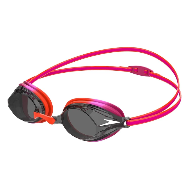 Speedo Unisex Adult Junior Vengeance Swimming Goggles - Streamlined Lens Shape, Interchangeable Nose Bridges, Double Silicone Racing Strap