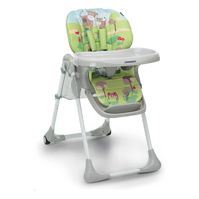 Seggiolone Foppapedretti Meeting per bambini da 6 a 36 mesi - Peso massimo 15 kg - Con seduta regolabile e vassoio rimovibile