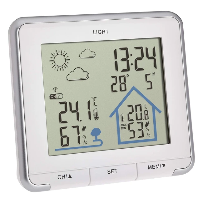 Station Météo Radiopilot Life 35115302 - Météo Numérique Radio avec Rétroéclairage - Blanc