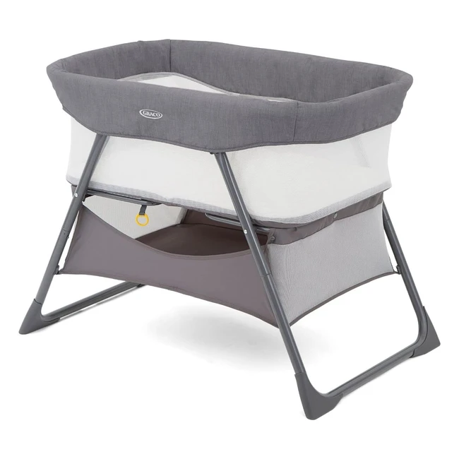 Graco Side-by-Side Bedside BassinetCrib - Pearl Fashion - Foldable  Compact