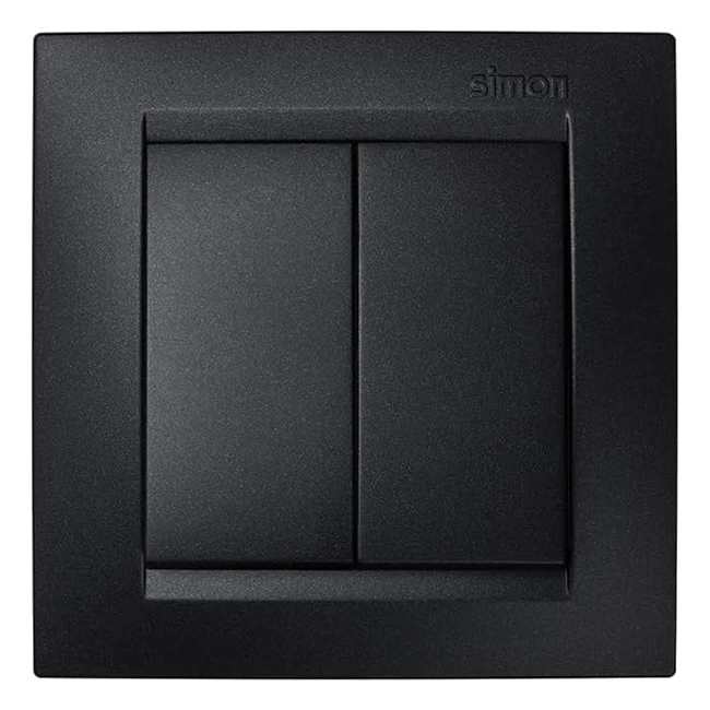 Conmutador Doble Simon 15 Grafito Termoplstico - Controla 2 Sistemas de Ilumin