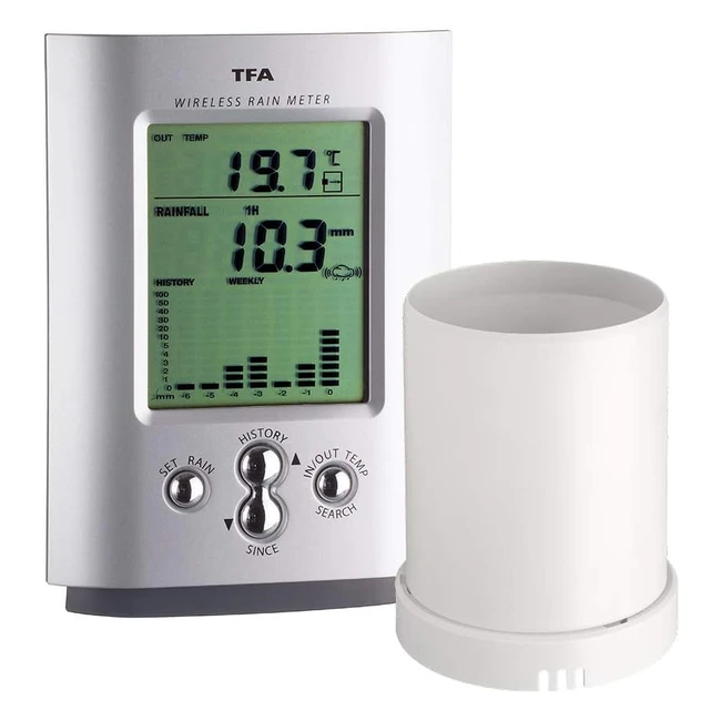 Pluviomtre numrique sans fil TFA Dostmann Monsoon 473003 - Mesure de la quan