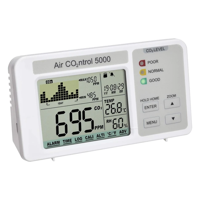 TFA Dostmann Airco2ntrol 5000 - Mesure du CO2 avec enregistreur de donnes - Bl