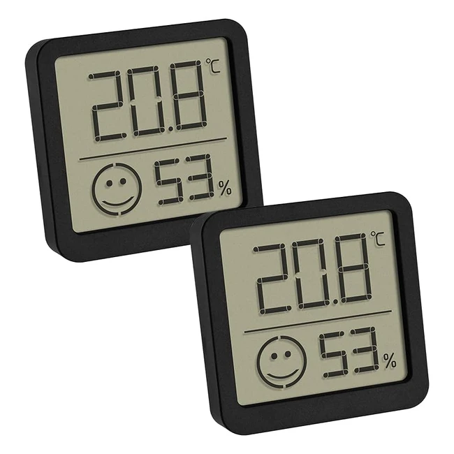 Thermohygromètre Numérique TFA Dostmann Set de 2 - 3050530102 | Surveillance du Climat Intérieur