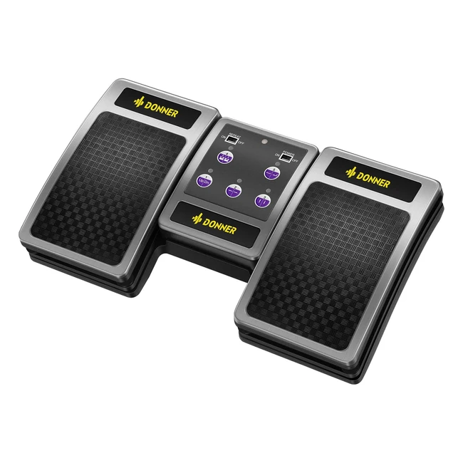 Pedal Bluetooth recargable Donner para tablet, plateado - Alcance inalámbrico de 30 pies