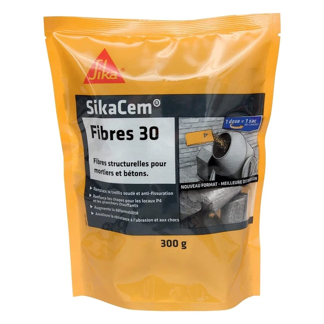Sikacem Fibres 30 - Renforcement structurel pour mortiers et bétons - 300g