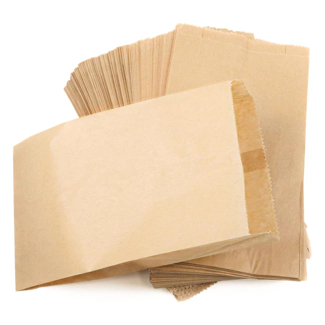 Sacchetto di carta marrone kraft 15x26cm - Ruby 100 pcs - Regali Feste Natale