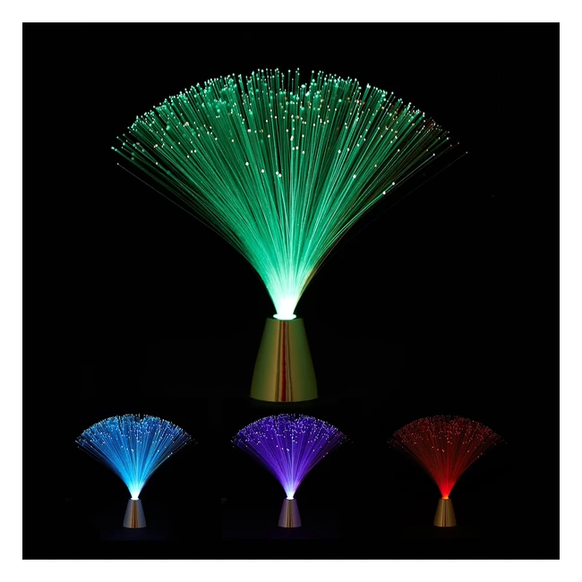Lampada a Fili in Fibra Ottica Cambia Colore LED - Relaxdays 10023771
