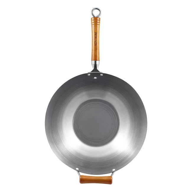 Wok Ken Hom KH436003 36cm - Acero Carbono - Utensilios de Metal - No Apto Lavavajillas