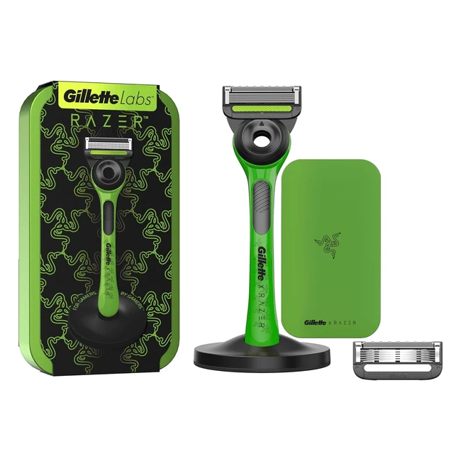 Gillette Labs Exfoliating Bar Razor Limited Edition - 1 Handle, 2 Blades - On-The-Go Storage