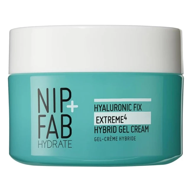 NIP+FAB 2 Hyaluronic Acid Gel Cream for Face - Antiaging Moisturizer - Smooths Fine Lines & Wrinkles