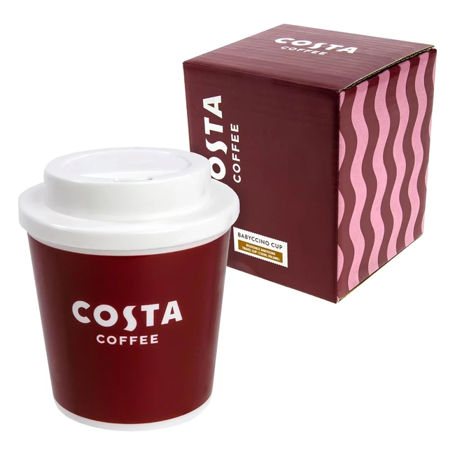 Costa Coffee Babyccino Kids Travel Mug - Small Reusable Plastic Cup - 150ml Volume - Great Stocking Fillers