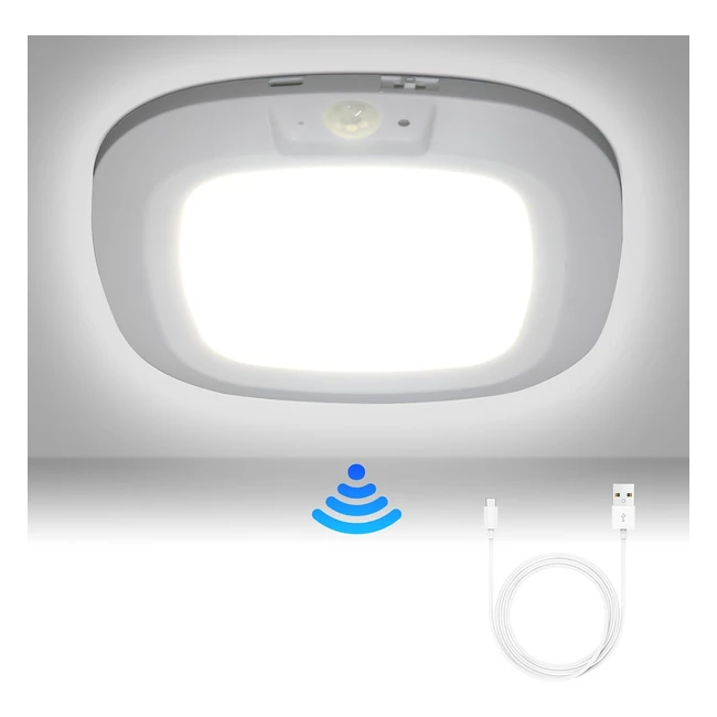 Rechargeable Motion Sensor Ceiling Light - Rawnice 210lm LED - Wireless Indoor/Outdoor - USB Motion Activated Wall Lighting