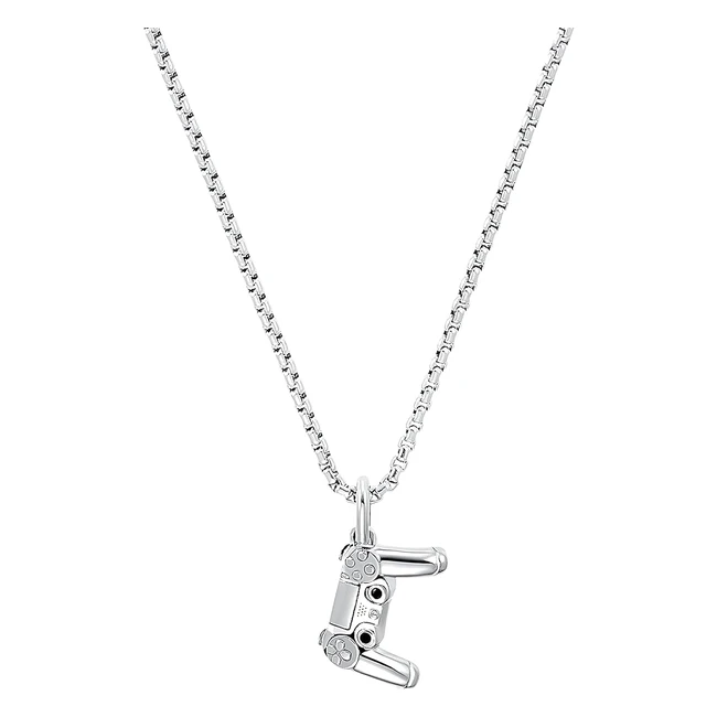 s.Oliver Herren Halskette Edelstahl 50 cm Silber Kreuz - Hochwertiger Halsschmuck