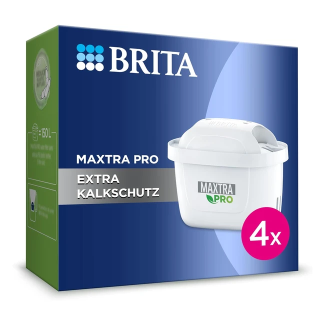 Brita Maxtra Pro Extra Kalkschutz Wasserfilter Kartusche (4er Pack) - Original Brita Ersatzkartusche für ultimativen Geräteschutz und Reduzierung von Kalkablagerungen, Verunreinigungen und Chlor