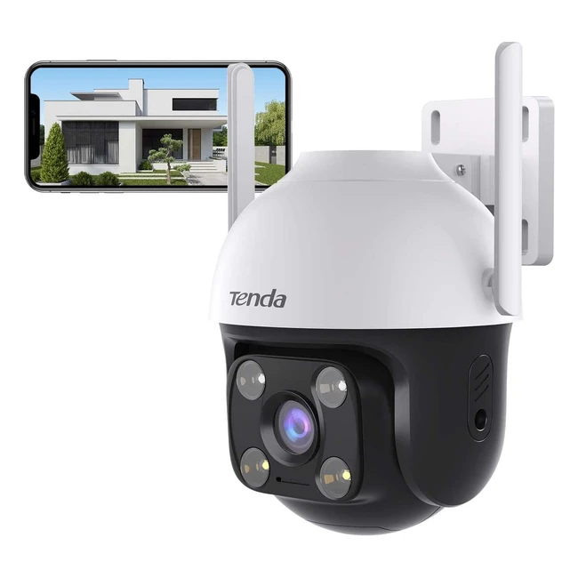 Caméra de surveillance extérieure Tenda CH3 360 IP 1080p avec vision nocturne et audio bidirectionnel