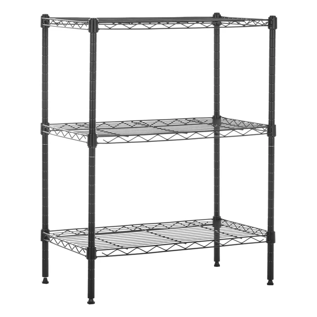 Amazon Basics Lagerregal, hhenverstellbar, 340 kg, 3 Regalbden, schwarz