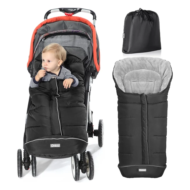 Saco Silla Paseo Orzbow Invierno - Impermeable y Cálido - Negro