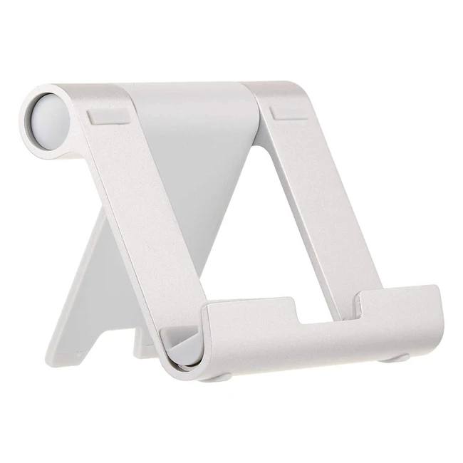 Multiangle Portable Stand for Tablets, Ereaders, and Phones - Silver