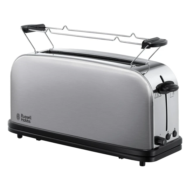 Russell Hobbs Adventure Toaster - Extra breiter Langschlitz, 6 einstellbare Bräunungsstufen, Auftaufunktion, 1000 W, Edelstahl