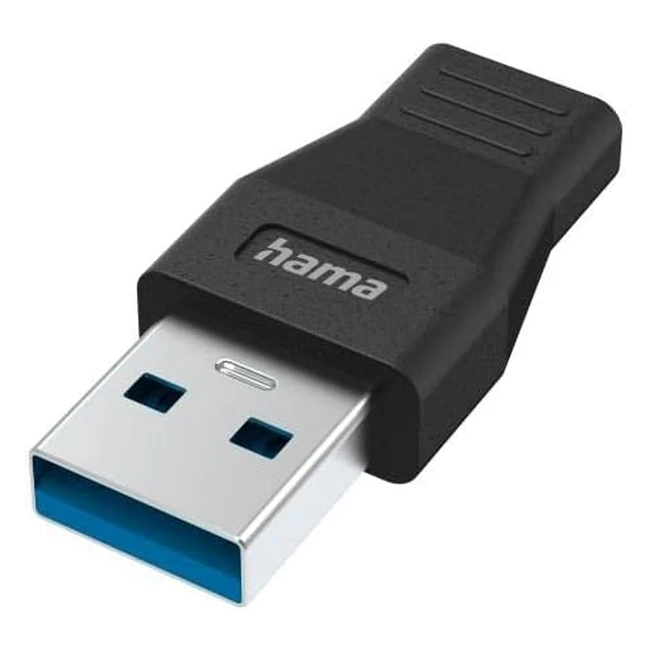 Hama USB-C Adapter USB-A männlich zu USB-C weiblich für PC Laptop MacBook Tablet mit USB-C Kabel oder USB-C Hub USB Adapter mit superschnellem Datentransfer 5Gbps USB 3.2 Gen1
