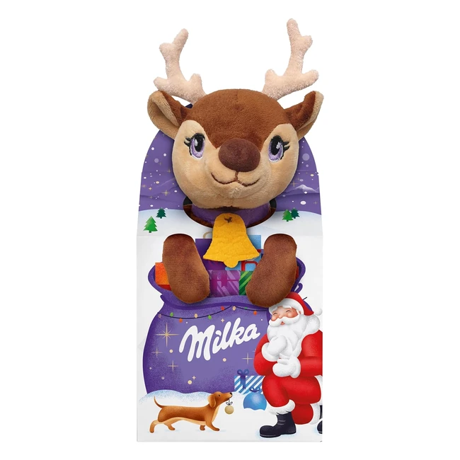 Assortiment de chocolats Milka avec peluche - Chocolats de Noël - 1 boîte 96g