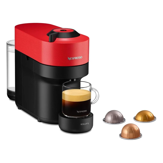 Nespresso Krups XN9205 Vertuo Pop Kaffeekapselmaschine, 560 ml Kapazität, automatische Kapselerkennung, One-Touch-System, 4 Tassengrößen