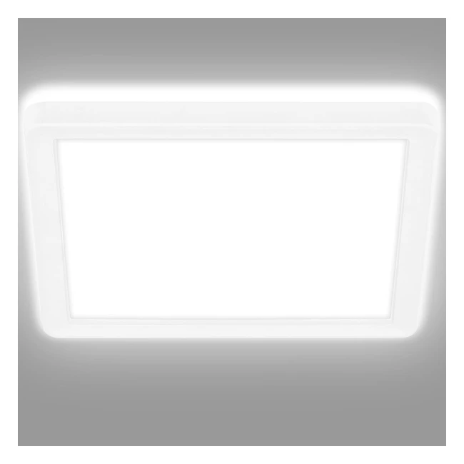 Lampada LED Plafoniera Briloner 7153416 - 12W, 1400 Lumen, 4000 Kelvin - Bianca Quadrata 19x19cm