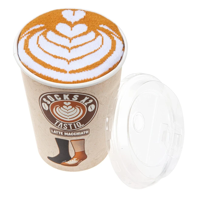 Tastiq Socken Damen  Herren in Geschenkverpackung - Socken Latte Macchiato - 2 