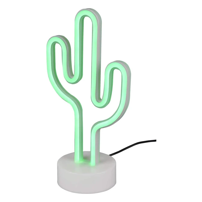 Lampe de table LED Cactus Reality Leuchten R55220101 - Pied en plastique - 18W - Vert